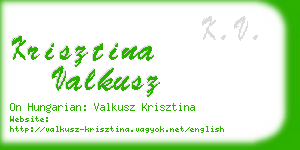 krisztina valkusz business card